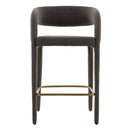 Modrest Faerron - Modern Grey Fabric Counter Chair