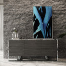 Modrest Fauna - Modern Elm Grey & Stainless Steel Buffet