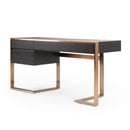 Modrest - Modern Fauna Wenge and Brass Desk