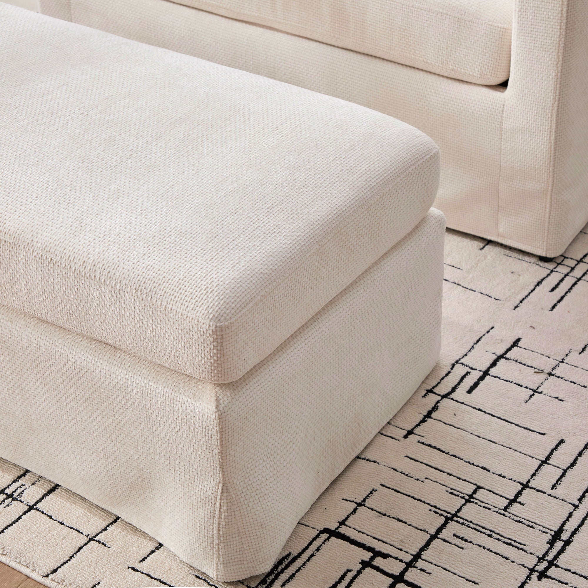 Accent Chair With Ottoman, Includes 2 Bolster Pillows