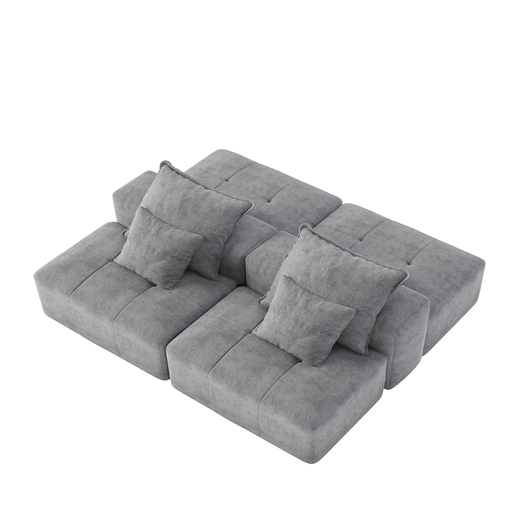 Modern Oversized Diy Combination Modular Sectional Sofa With Pillows