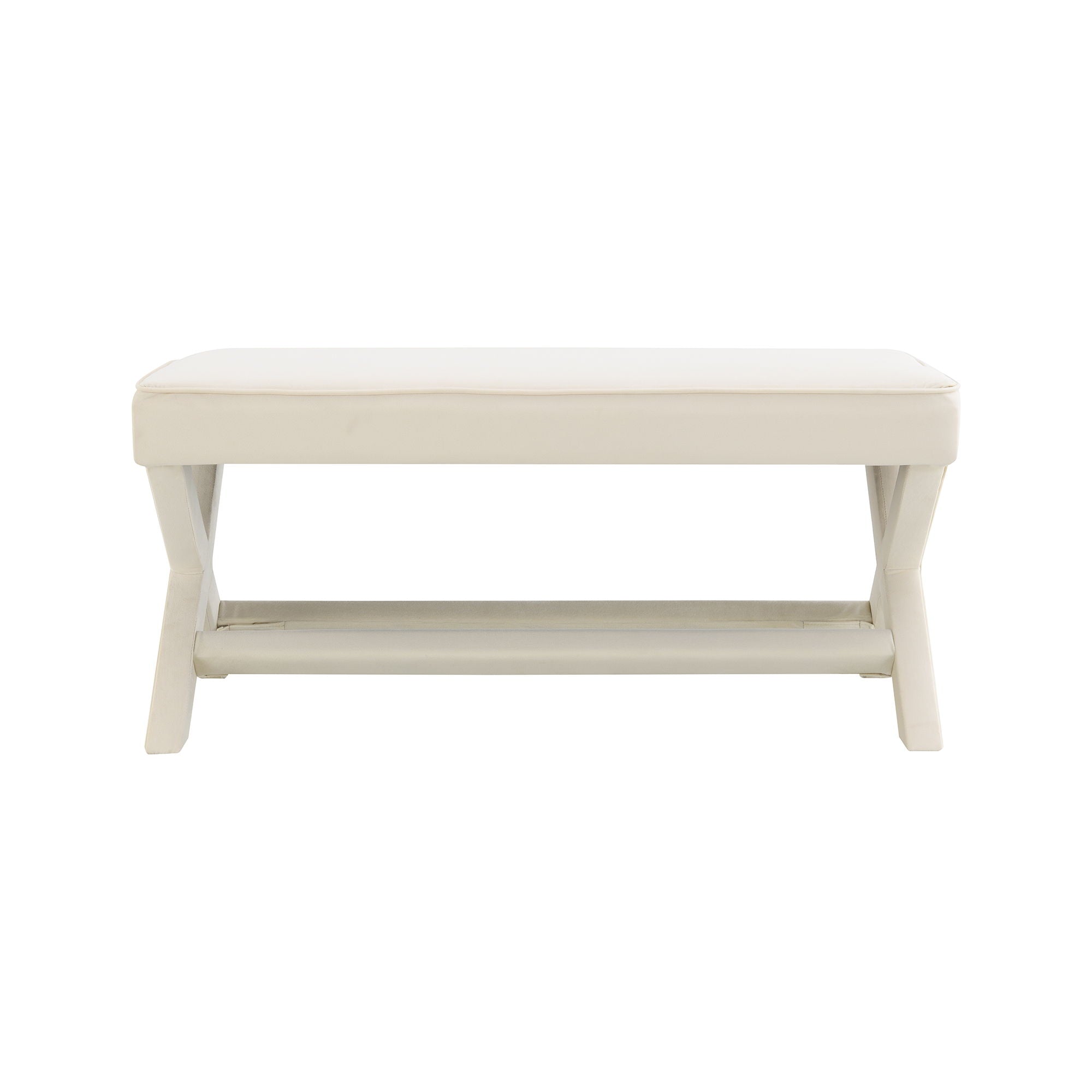 Comfort Double Bench Upholstered With X Crossed Legs