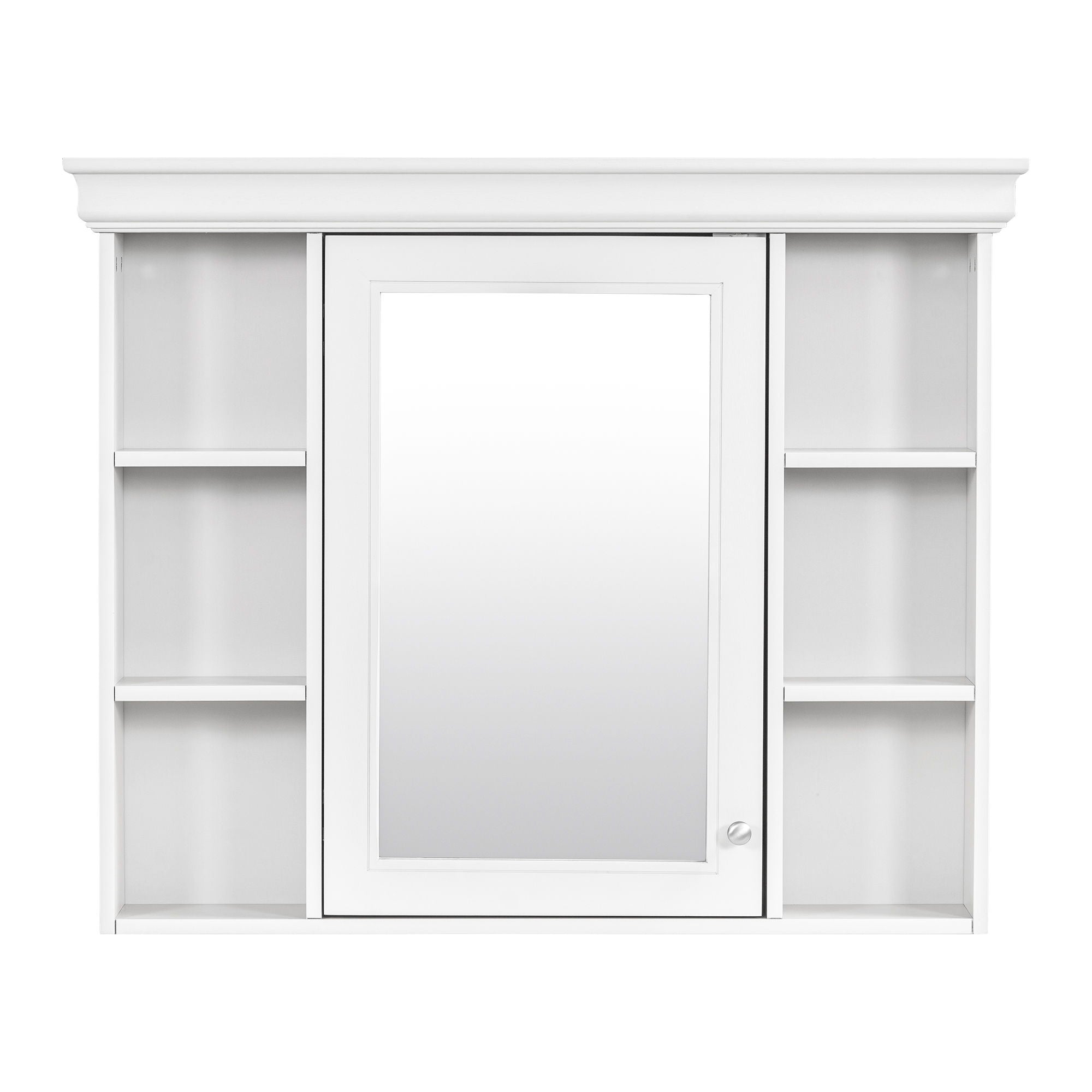 Bathroom Vanity With Medicine Cabinet, Storage Cabinet With 4 Drawers, Adjustable Shelf Mirror