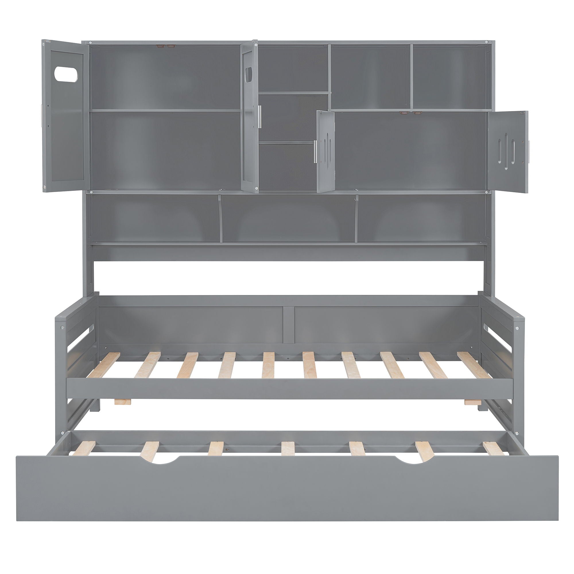 Daybed & All-In-One Cabinet And Shelf