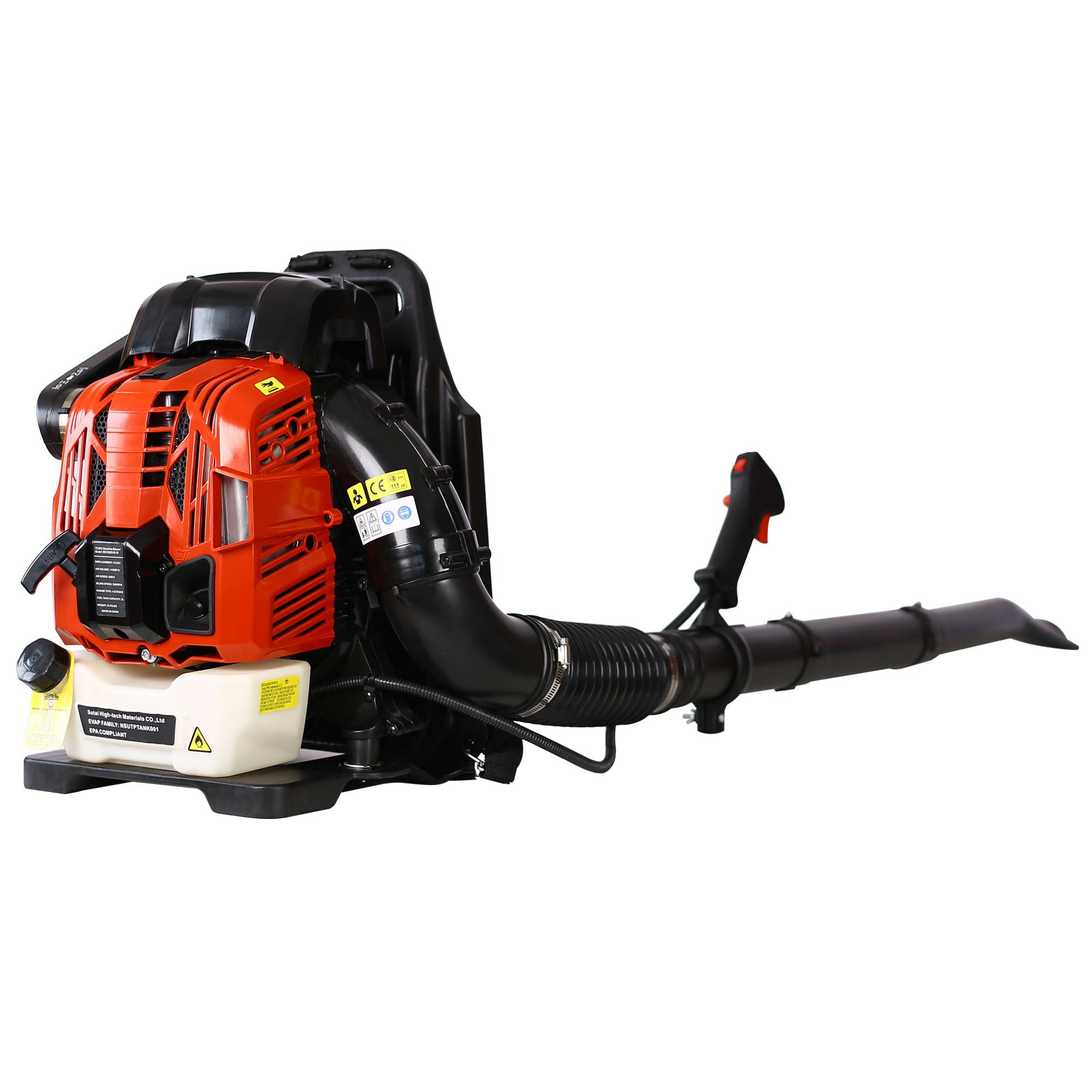 Powerful 76Cc 4 Stroke Gasoline Blower Epa Compliant Red Plastic - Red