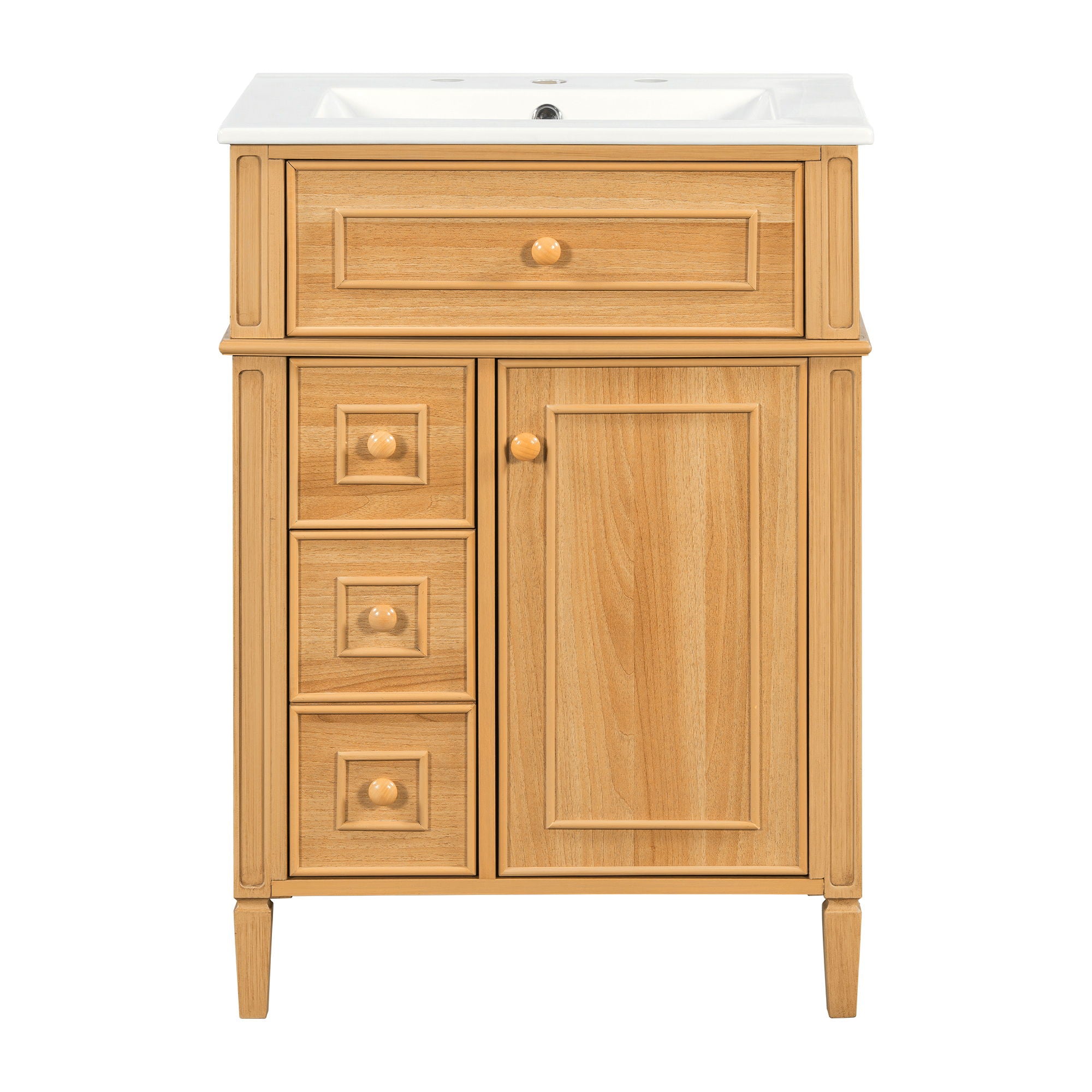 Bathroom Vanity With Flip Out Drawer, 2 Soft-Close Drawers