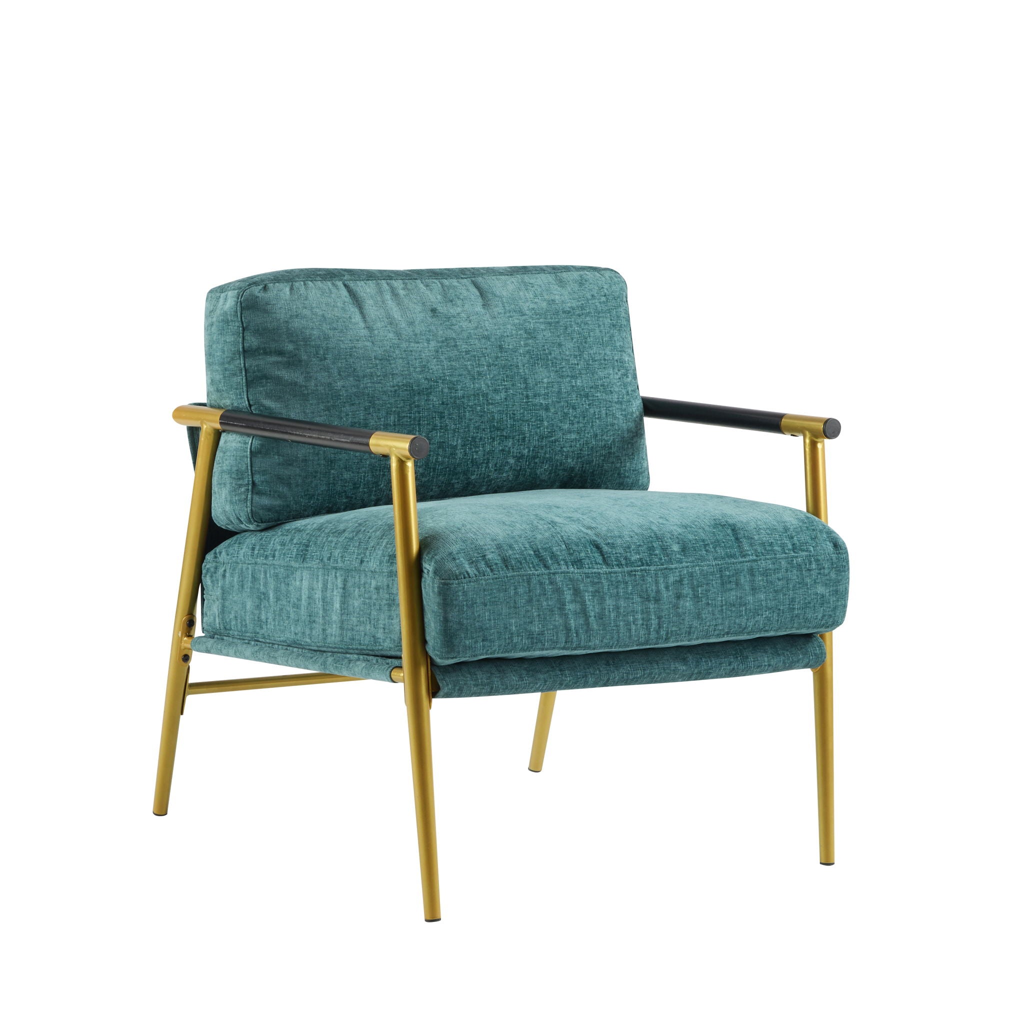 Modern Accent Chair With Cushions, Cozy Seating