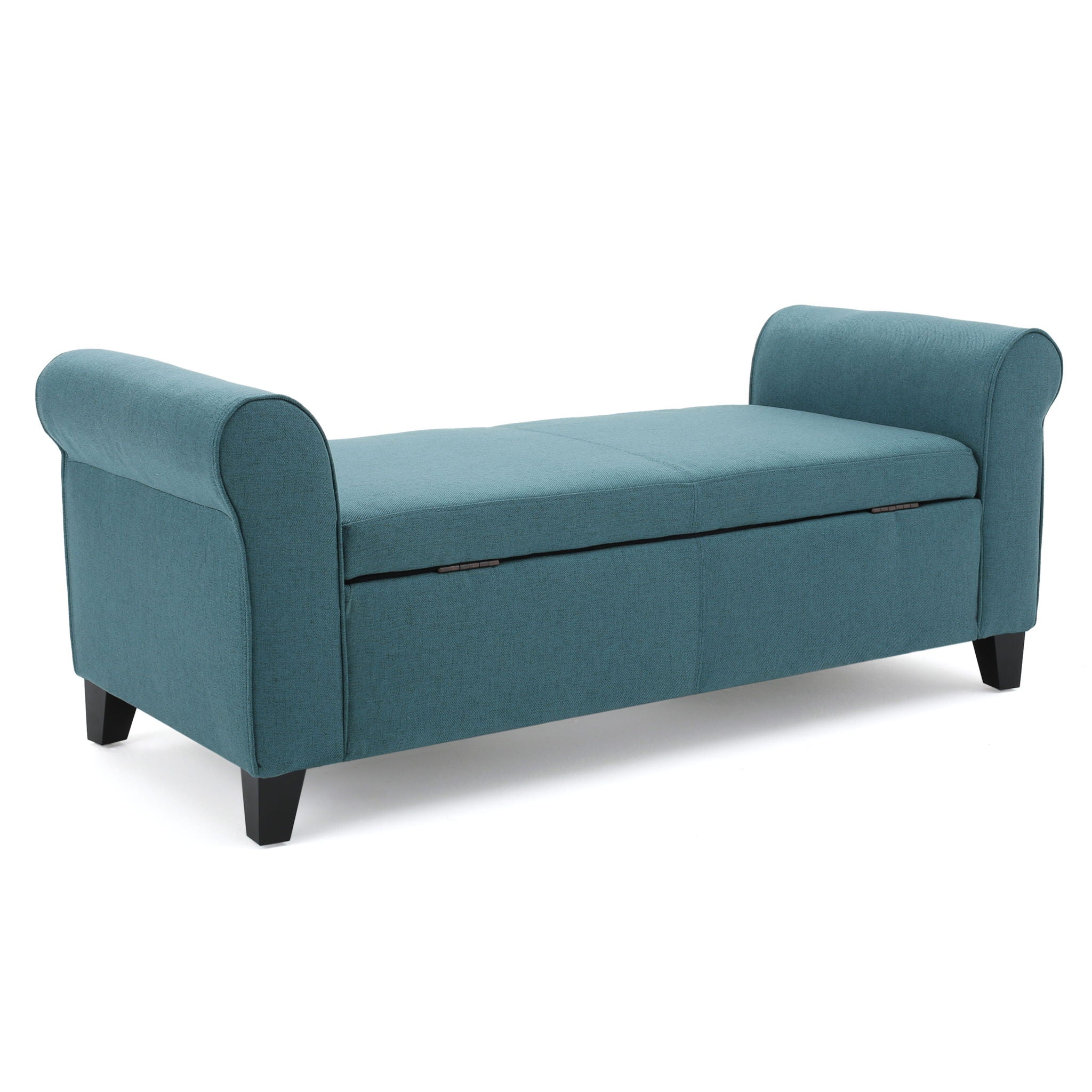 Hayes - Armed Storage Bench With Rolled Arms And Button Tufting