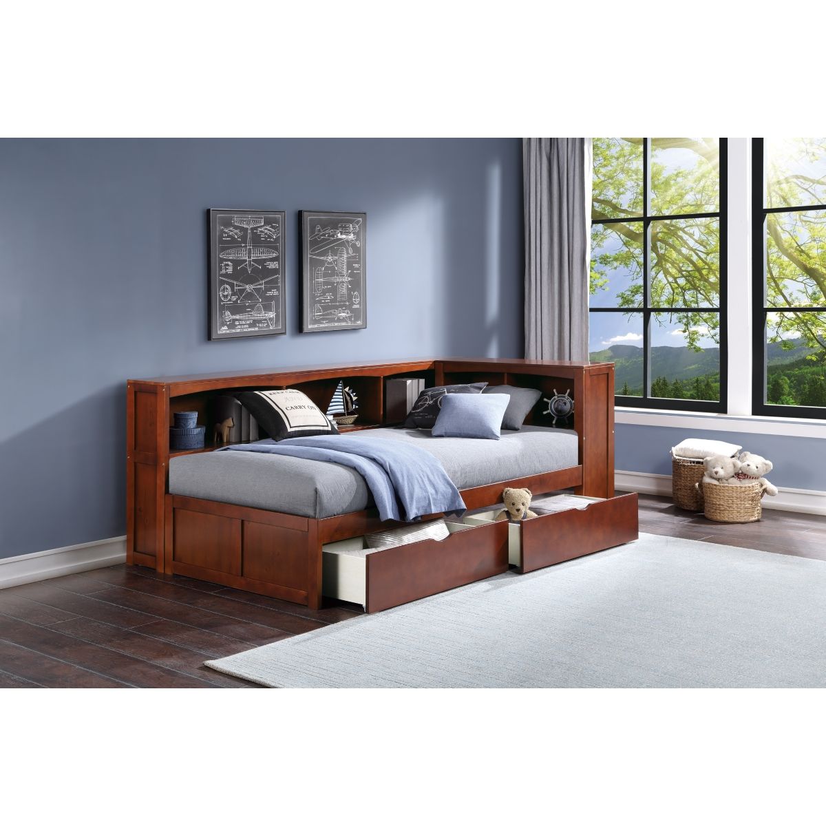 Rowe - Bookcase Corner Bed