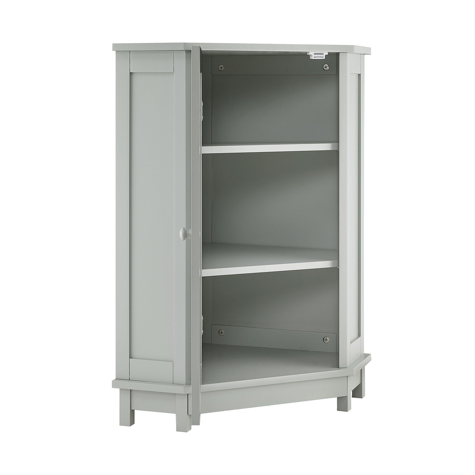 Bathroom Cabinet Triangle Corner Storage Cabinet With Adjustable Shelf Modern Style