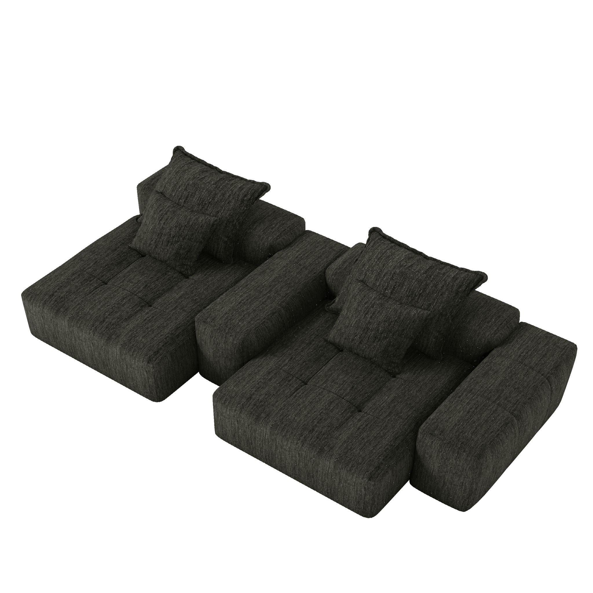 Modern Oversized Diy Combination Modular Sectional Sofa With Pillows