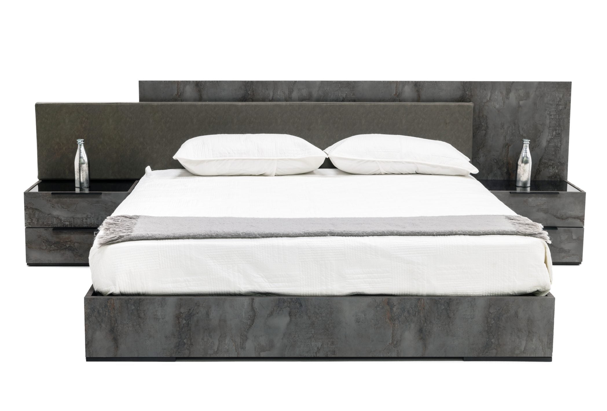 Nova Domus Ferrara - Modern Volcano Oxide Grey Bedroom Set
