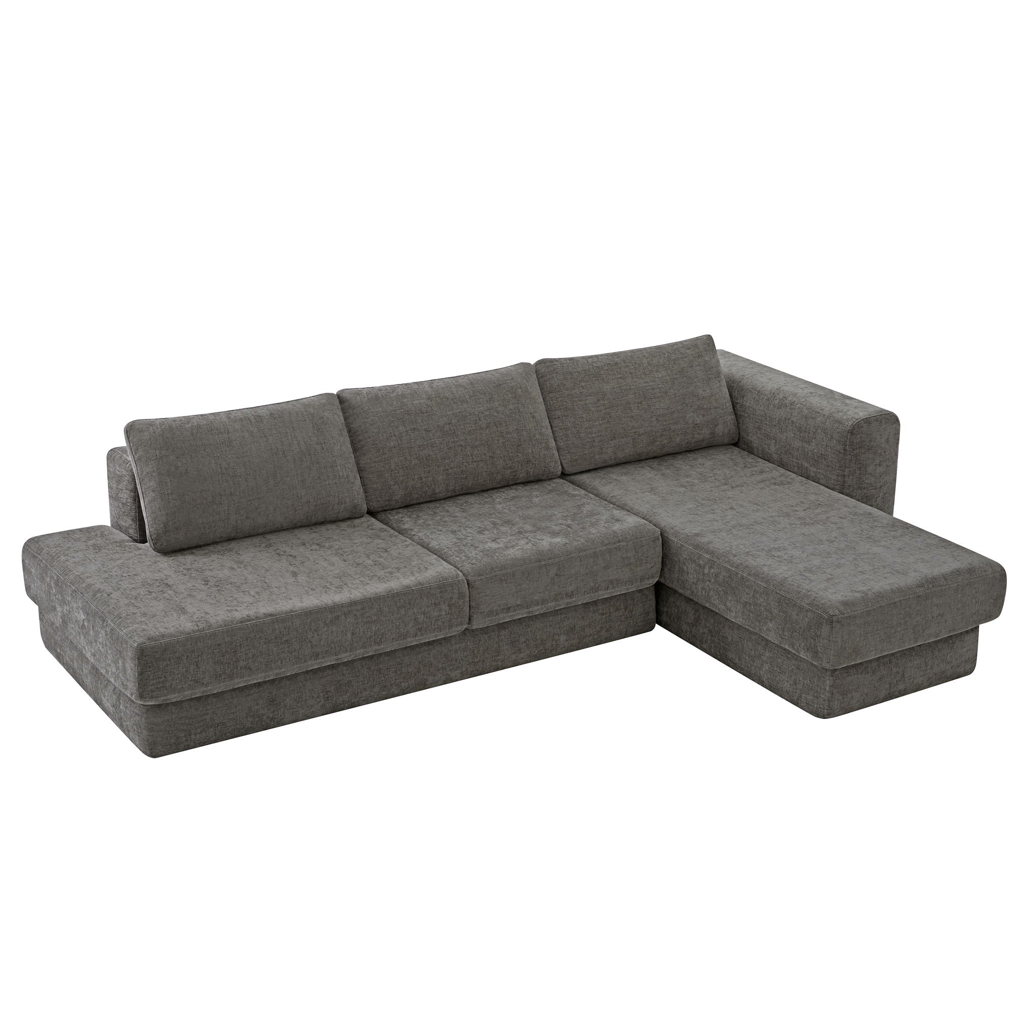 L-Shaped Modular Sofa With Double Layer Cushion