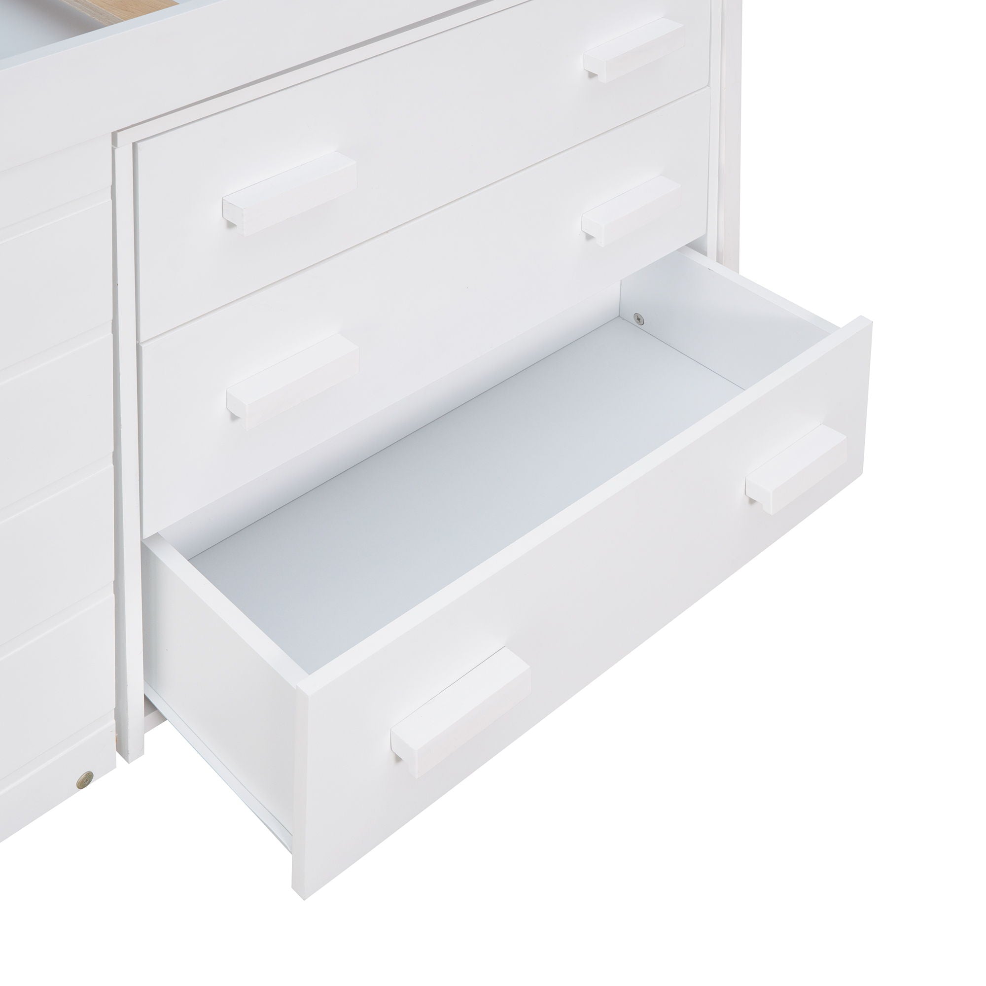 Loft Bed With Cabinet And Shelf