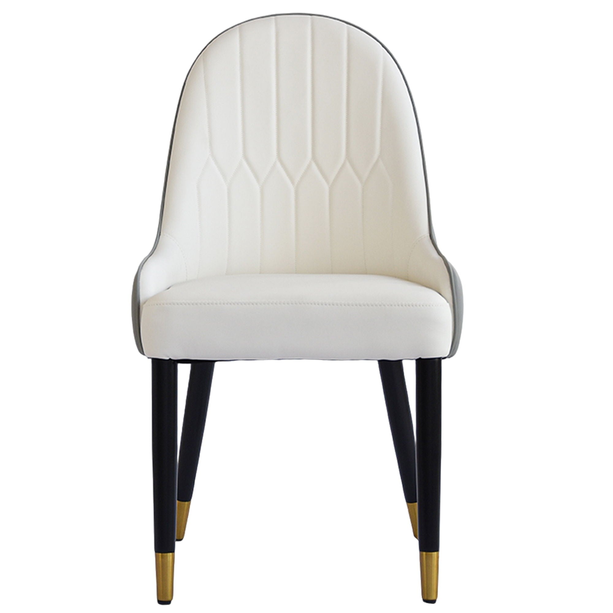 Modern Sponge-Filled Dining Chair, Solid Wood Metal Legs, Suitable For Restaurants, Living Rooms And Rooms (Set of 2)