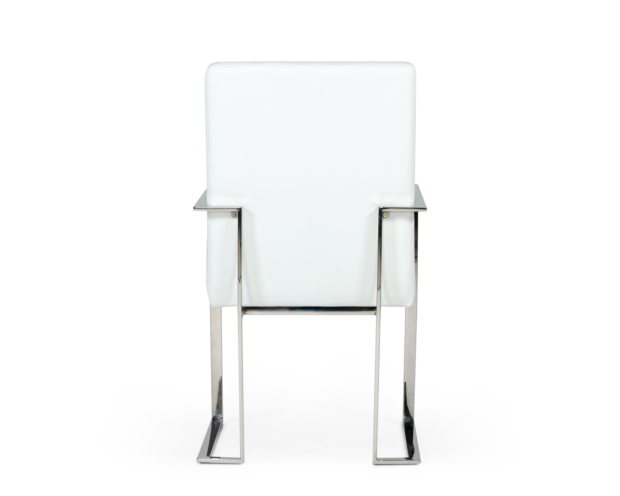 Modrest Fowler - Modern White Eco-Leather Dining Armchair