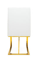 Modrest Frankie - Contemporary White & Gold Dining Chair