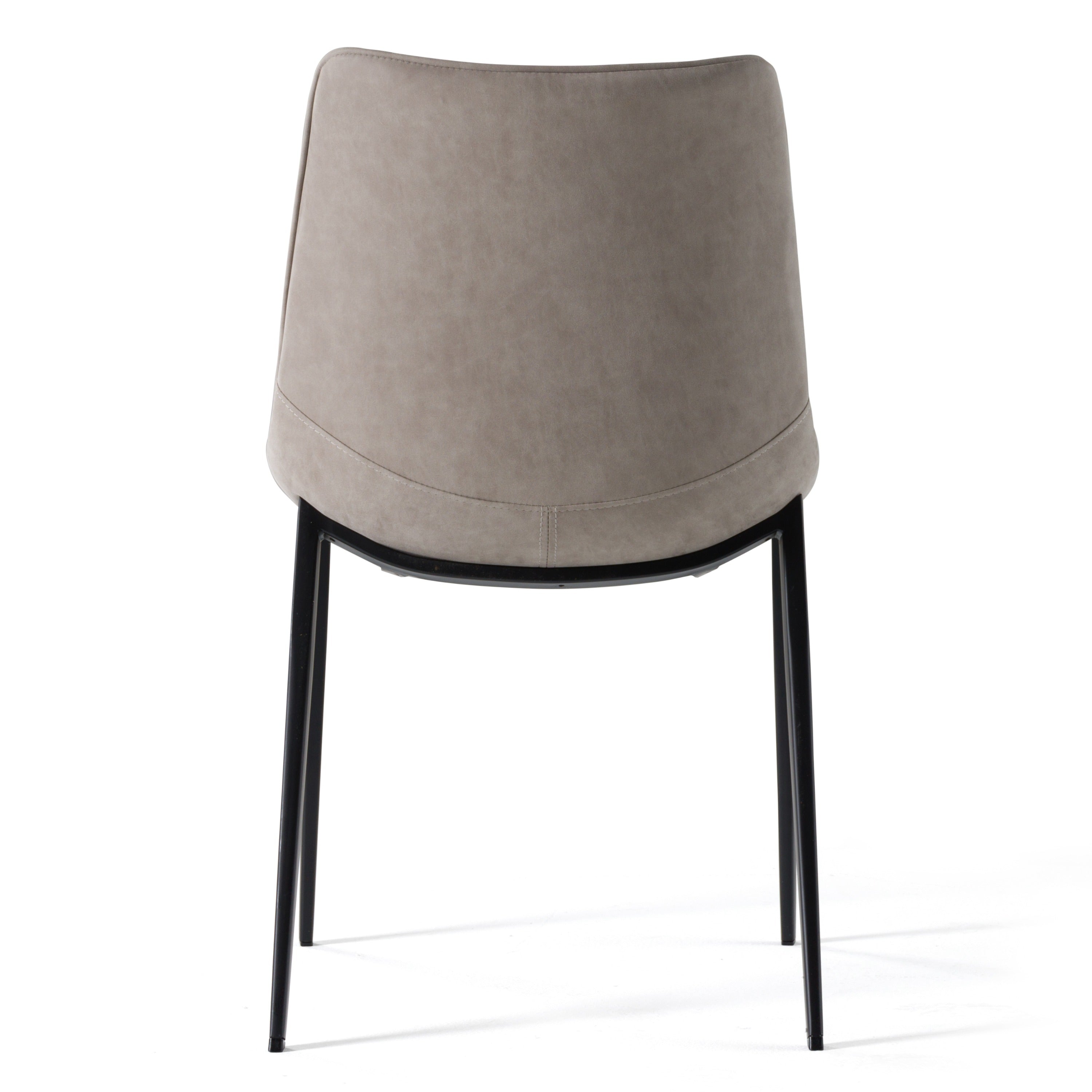 Modrest Frasier - Modern Light Grey Eco-Leather Dining Chair (Set of 2)
