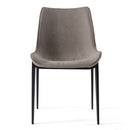 Modrest Frasier - Modern Light Grey Eco-Leather Dining Chair (Set of 2)