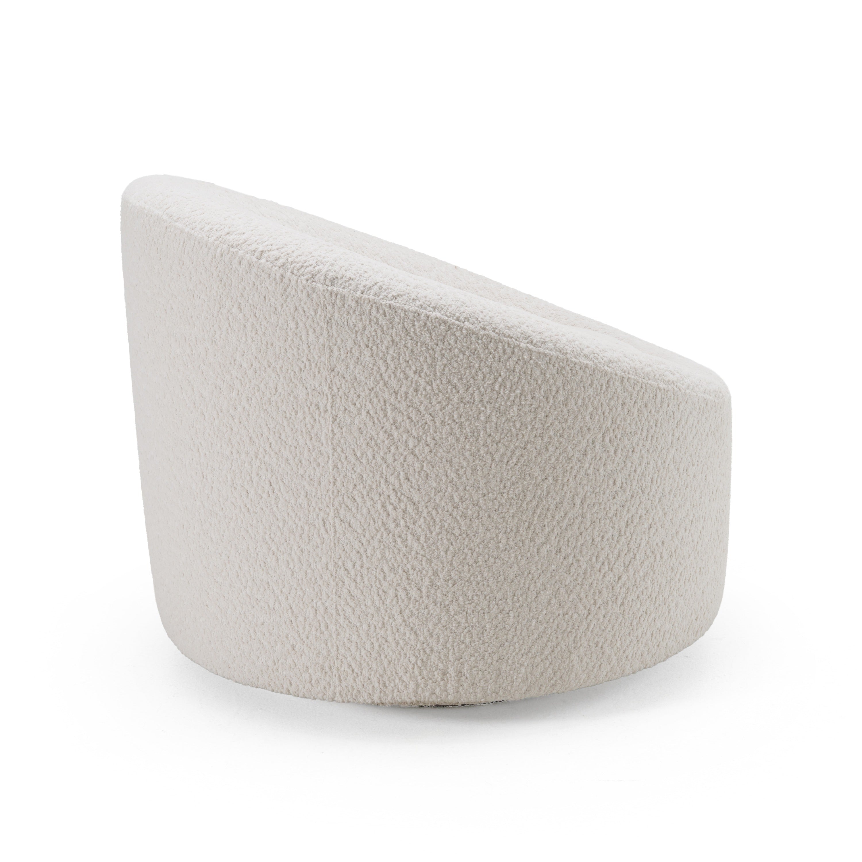 Modrest Frontier - Glam Off-White Fabric Accent Chair