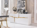 Modrest Aspen Modern White & Gold Buffet