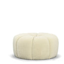 Divani Casa Gadson - Contemporary White Sherpa Ottoman