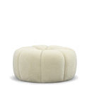 Divani Casa Gadson - Contemporary White Sherpa Ottoman