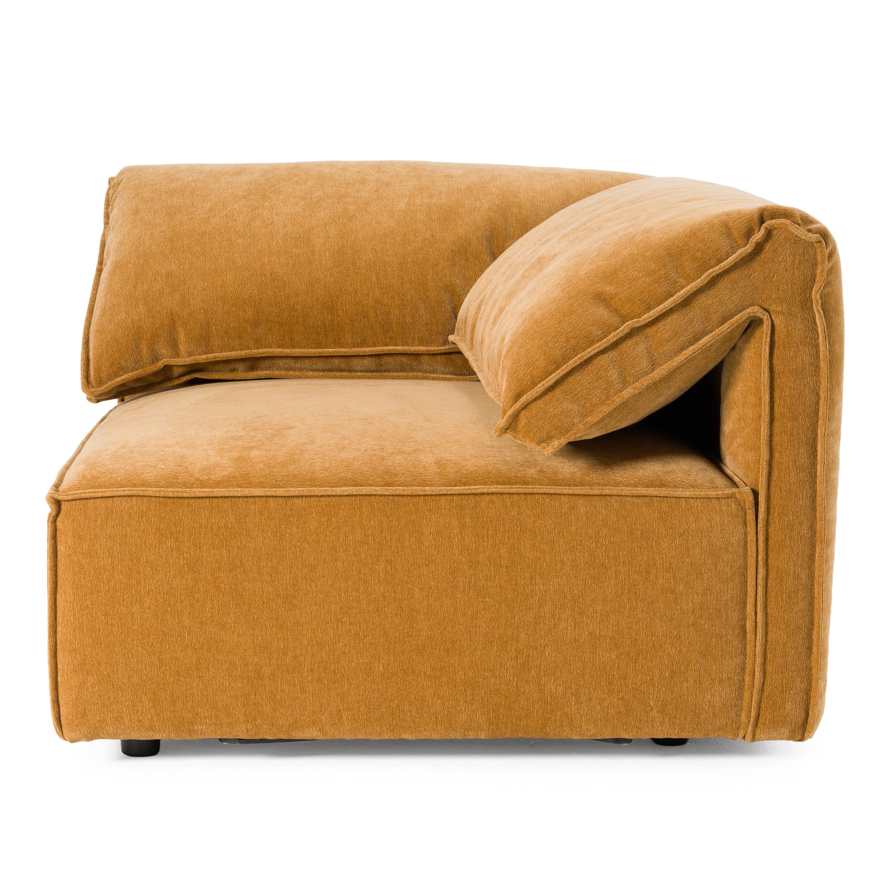 Divani Casa Gene - Modern Ochre Fabric Modular Corner Sectional Seat
