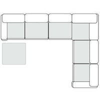 Divani Casa Garman - Modern Light Grey Modular Sectional Sofa-7-Piece Sectional