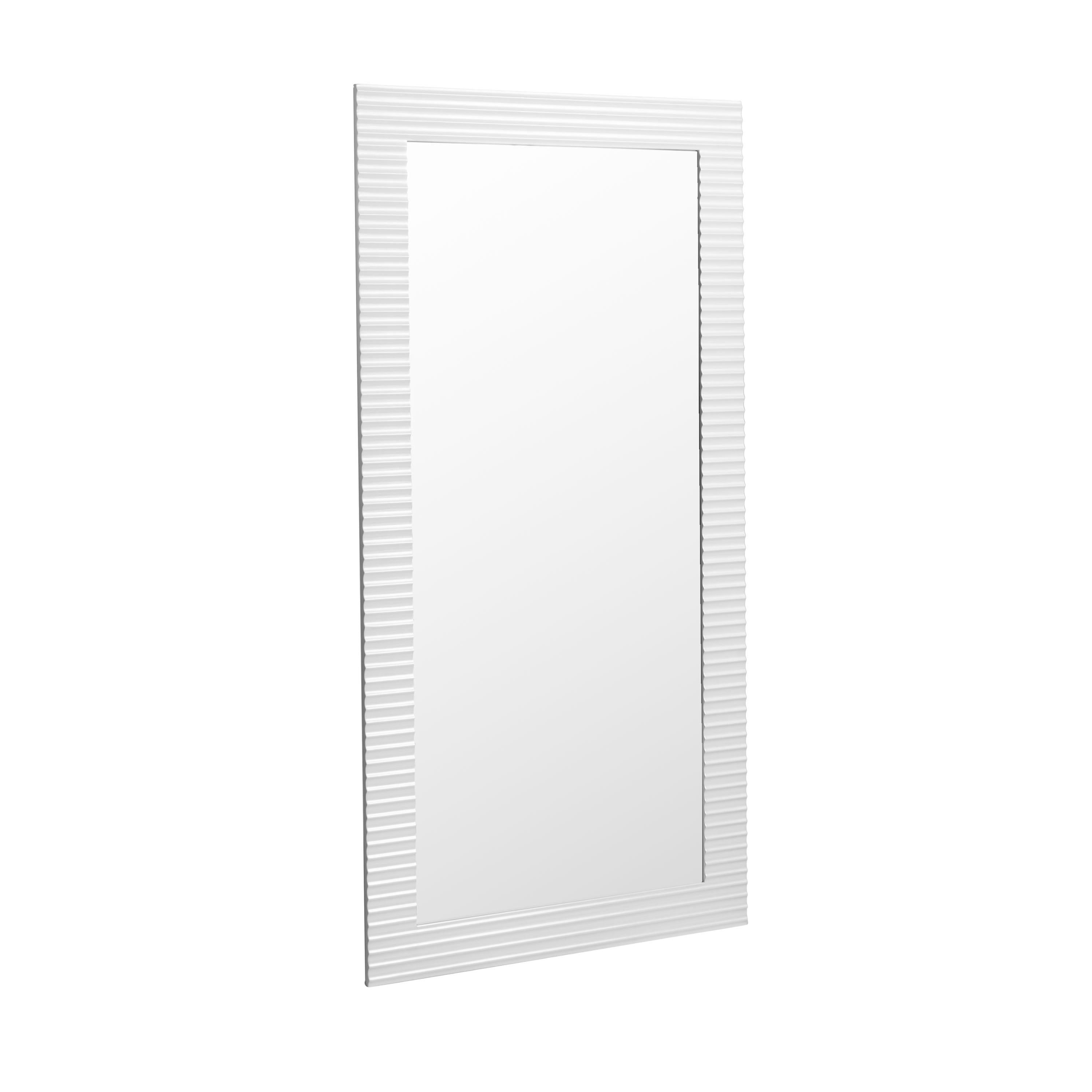 Modrest Glinda - Modern Pearl White Floor Mirror