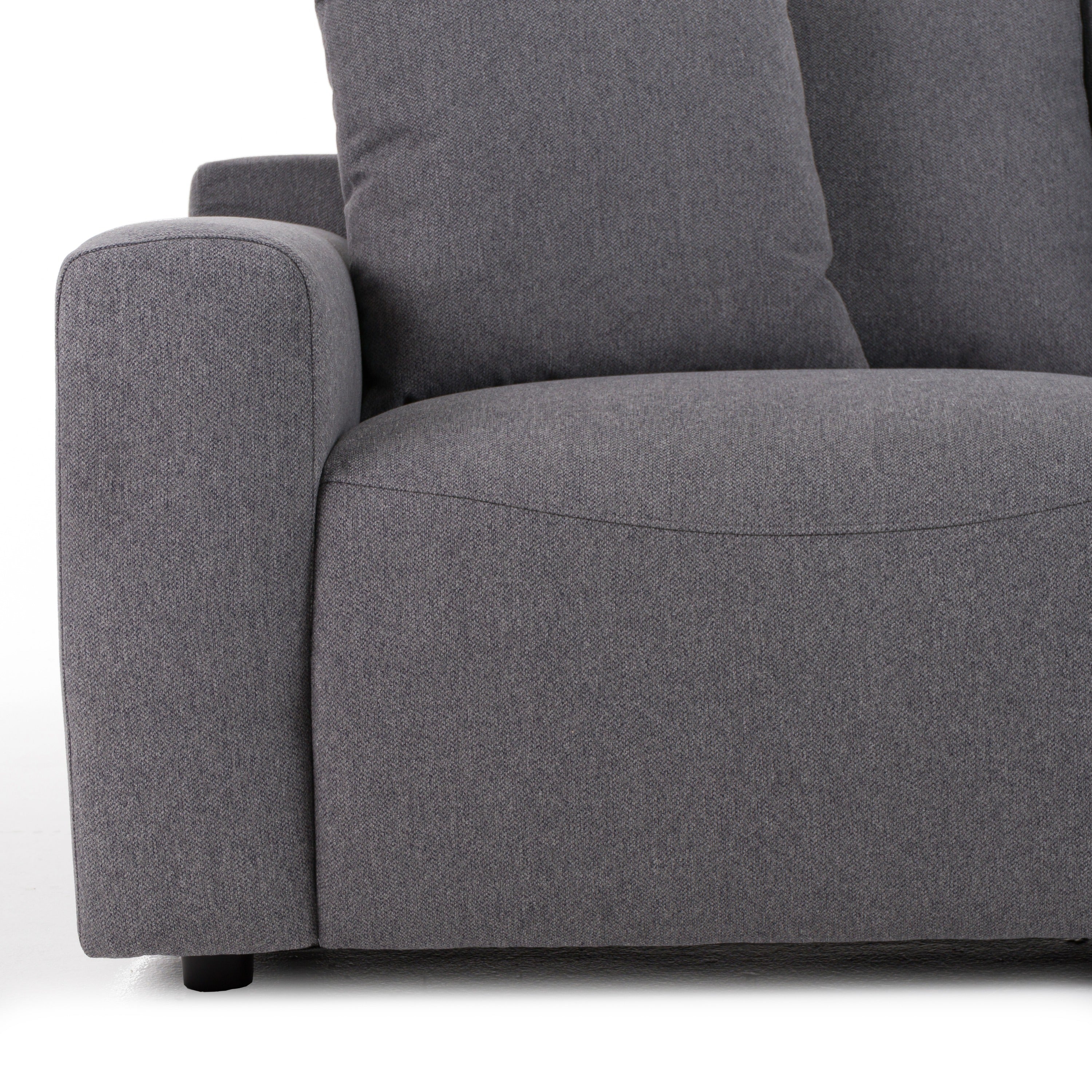 Divani Casa Gloria - Modern Grey Fabric Loveseat