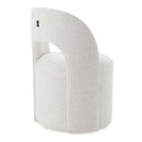 Modrest Gordon - Modern Cream Fabric Swivel Dining Chair
