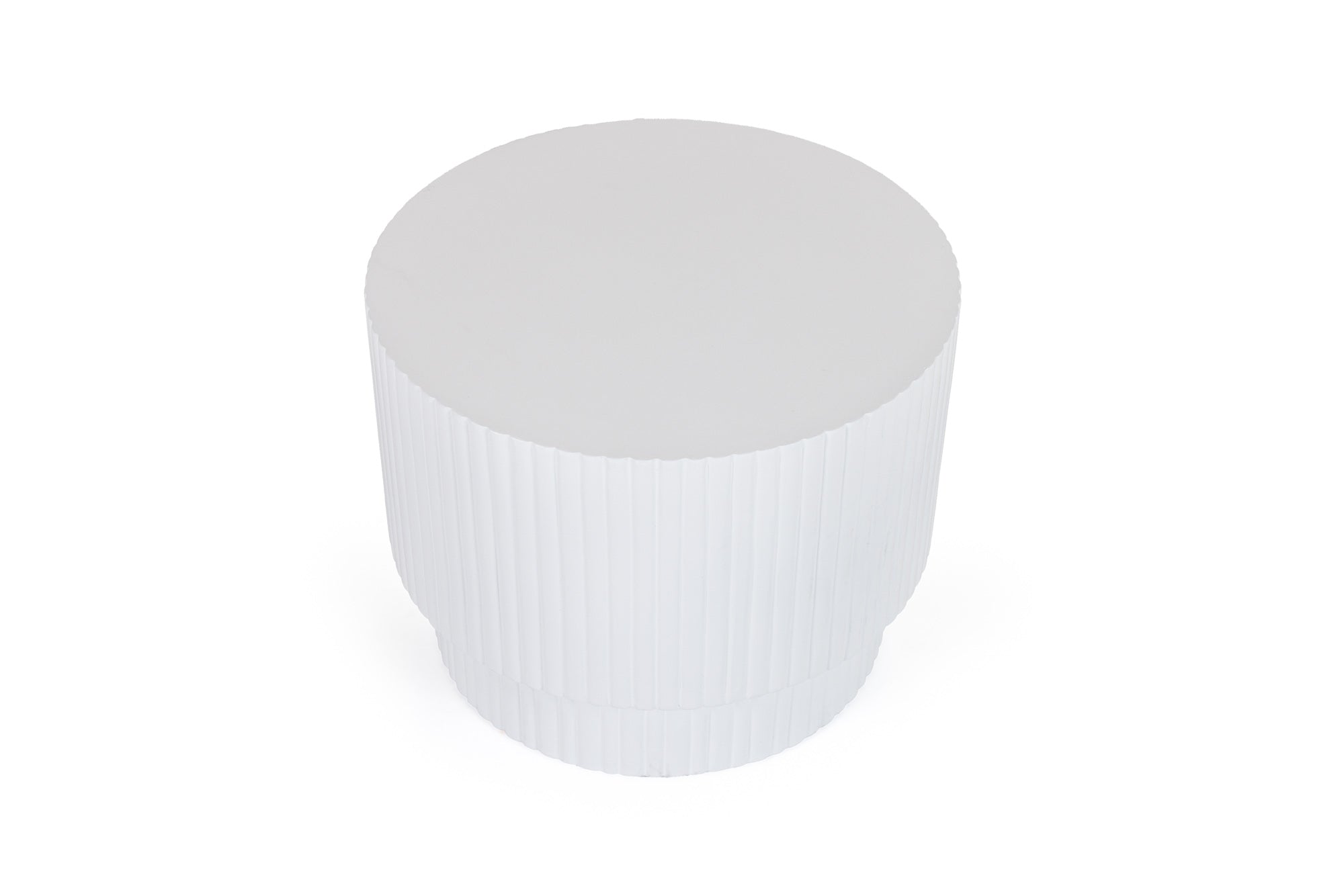 Modrest Gruver - Modern White Concrete End Table