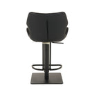 Modrest Jaffee - Industrial Black Eco-Leather Bar Stool