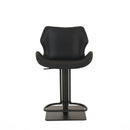 Modrest Jaffee - Industrial Black Eco-Leather Bar Stool