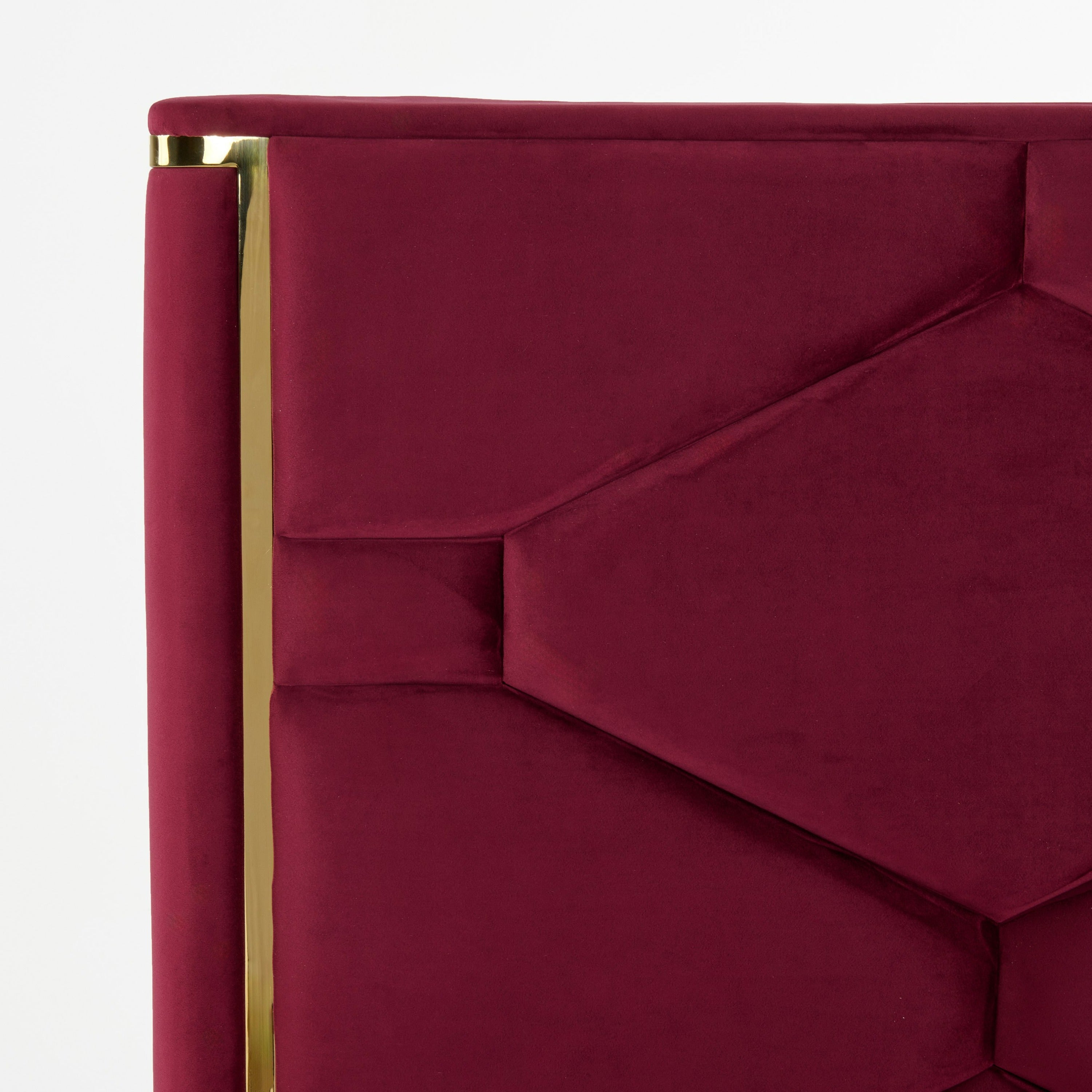 Modrest Janet - Modern Red Velvet + Gold Bed