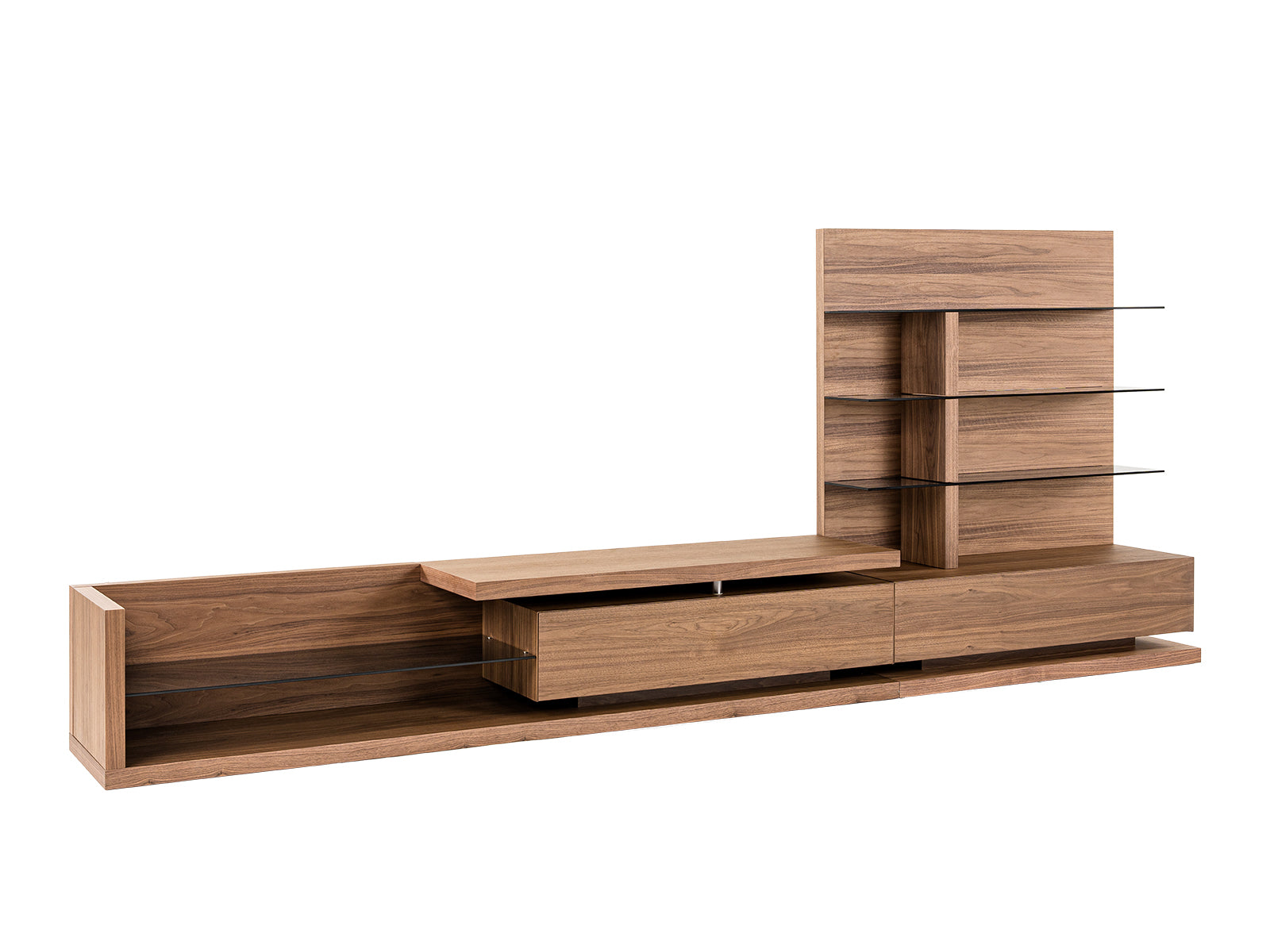 Modrest Jefferson - Mid-Century Modern Reversible Walnut Entertainment Center