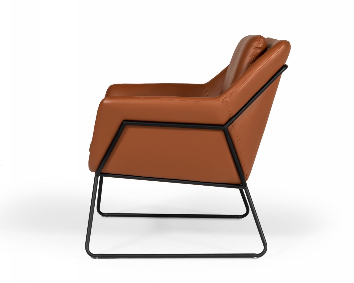 Modrest Jennifer - Industrial Brown Eco-Leather Accent Chair