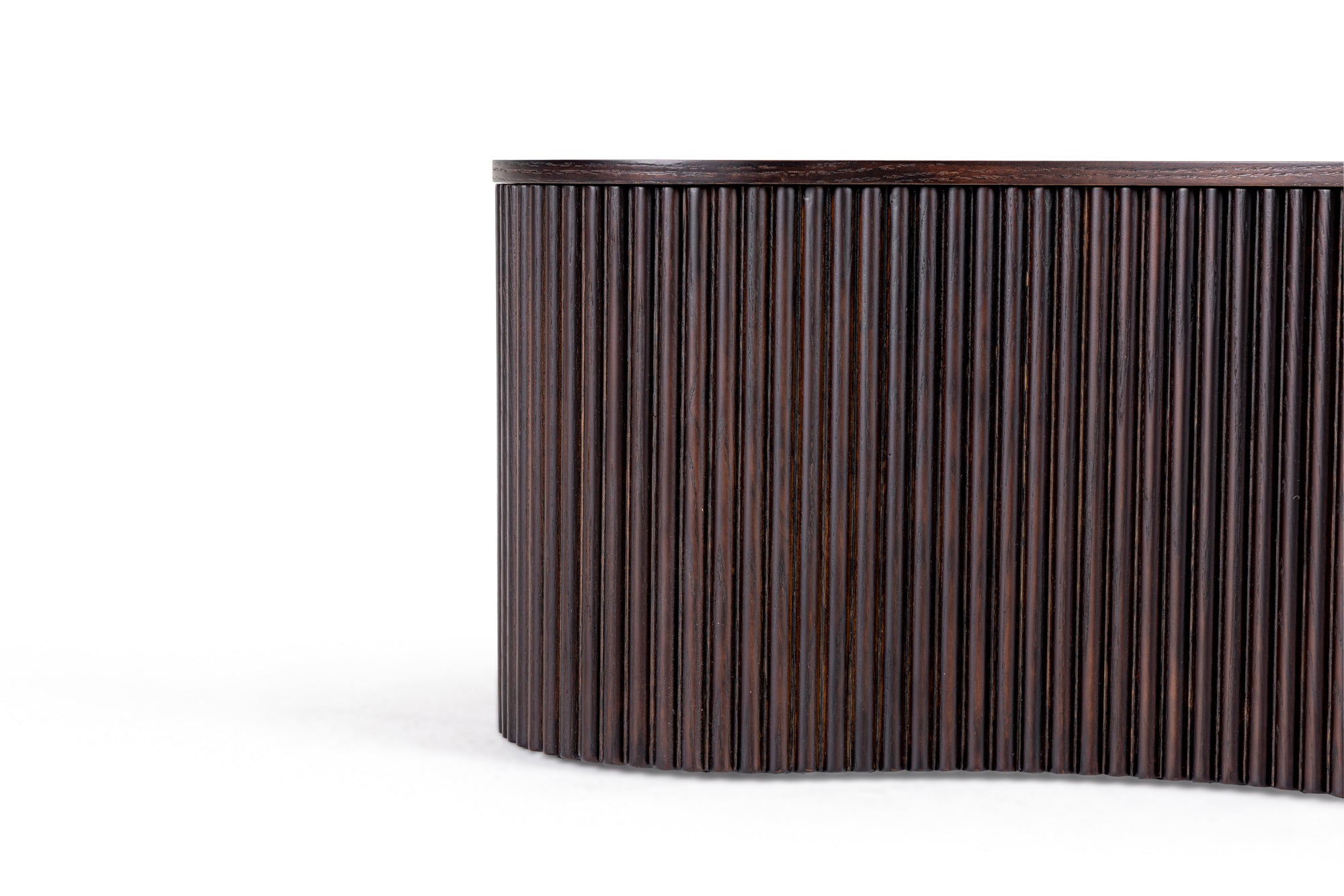 Modrest Jessie - Modern Smoked Oak Freeform Coffee Table