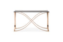 Modrest Reklaw Modern Smoked Glass & Rosegold Console Table