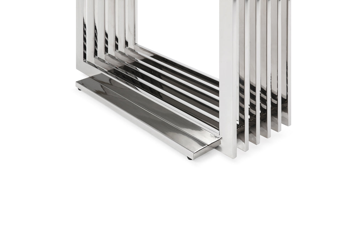 Modrest Kingsley Modern Marble & Stainless Steel Console Table
