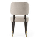 Modrest Kathy - Modern Beige Fabric + Oak Dining Side Chair (Set of 2)