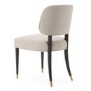 Modrest Kathy - Modern Beige Fabric + Oak Dining Side Chair (Set of 2)
