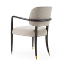 Modrest Kathy - Modern Beige Fabric + Oak Dining Arm Chair
