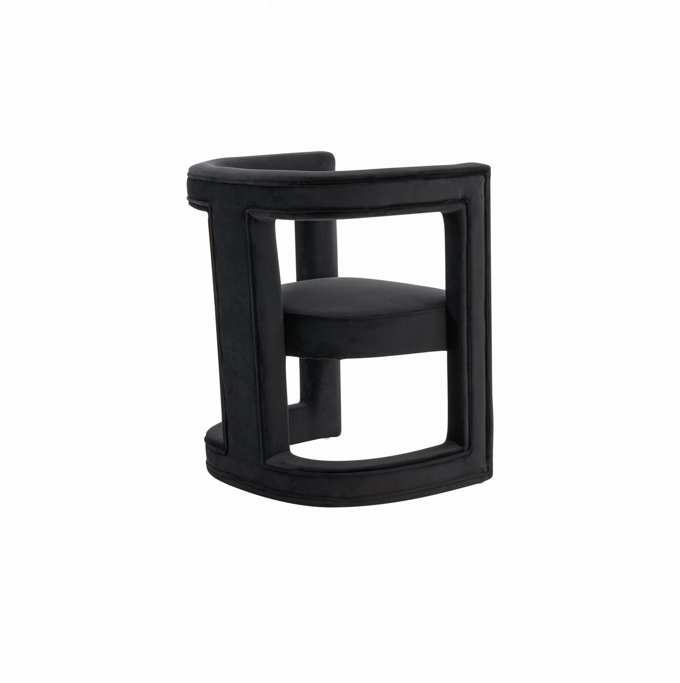 Modrest Kendra - Modern Black Fabric Accent Chair