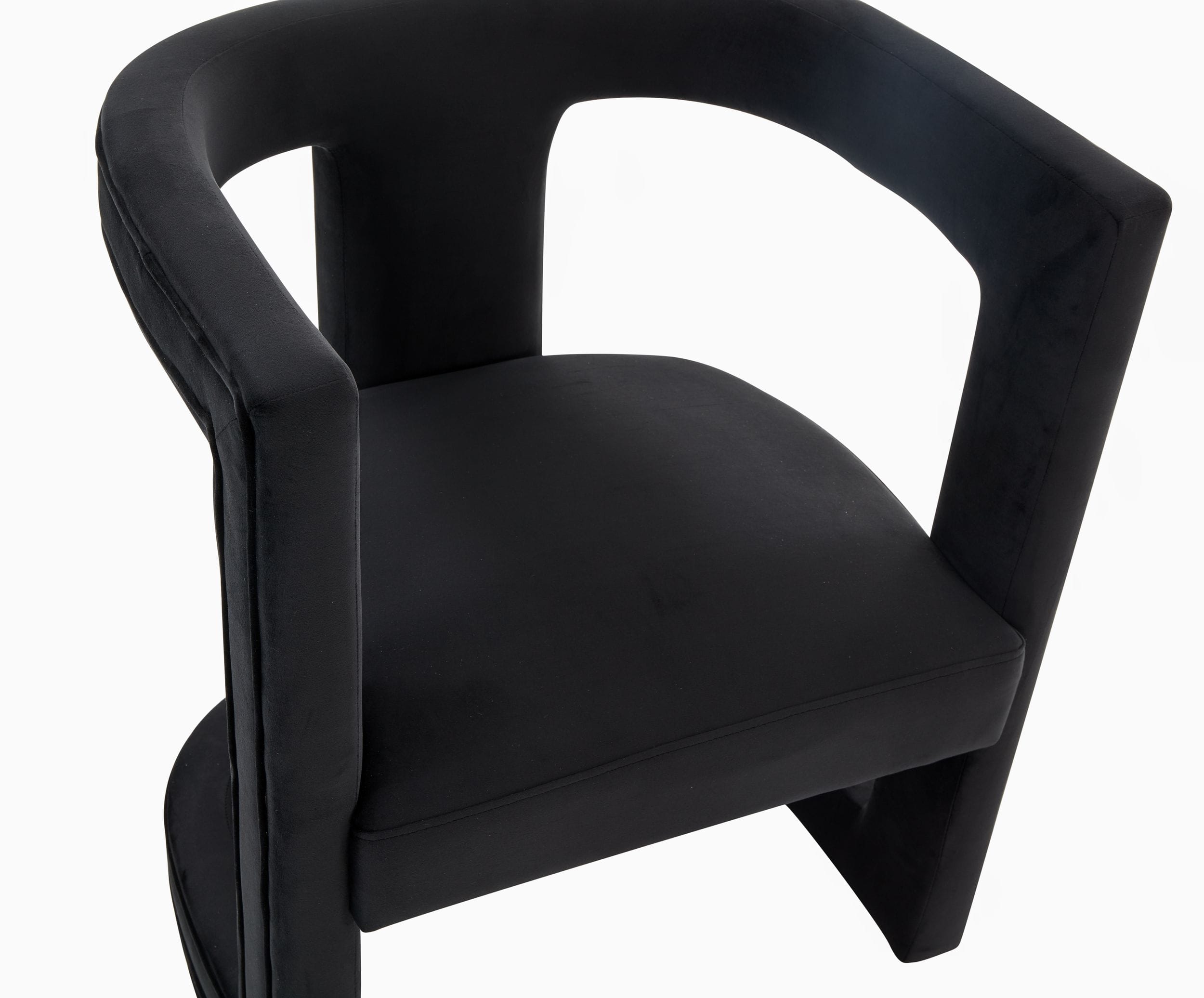 Modrest Kendra - Modern Black Fabric Accent Chair