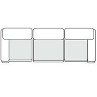 Divani Casa Kinsey - Modern Blue Fabric Modular Sectional Sofa-3-Piece Sectional