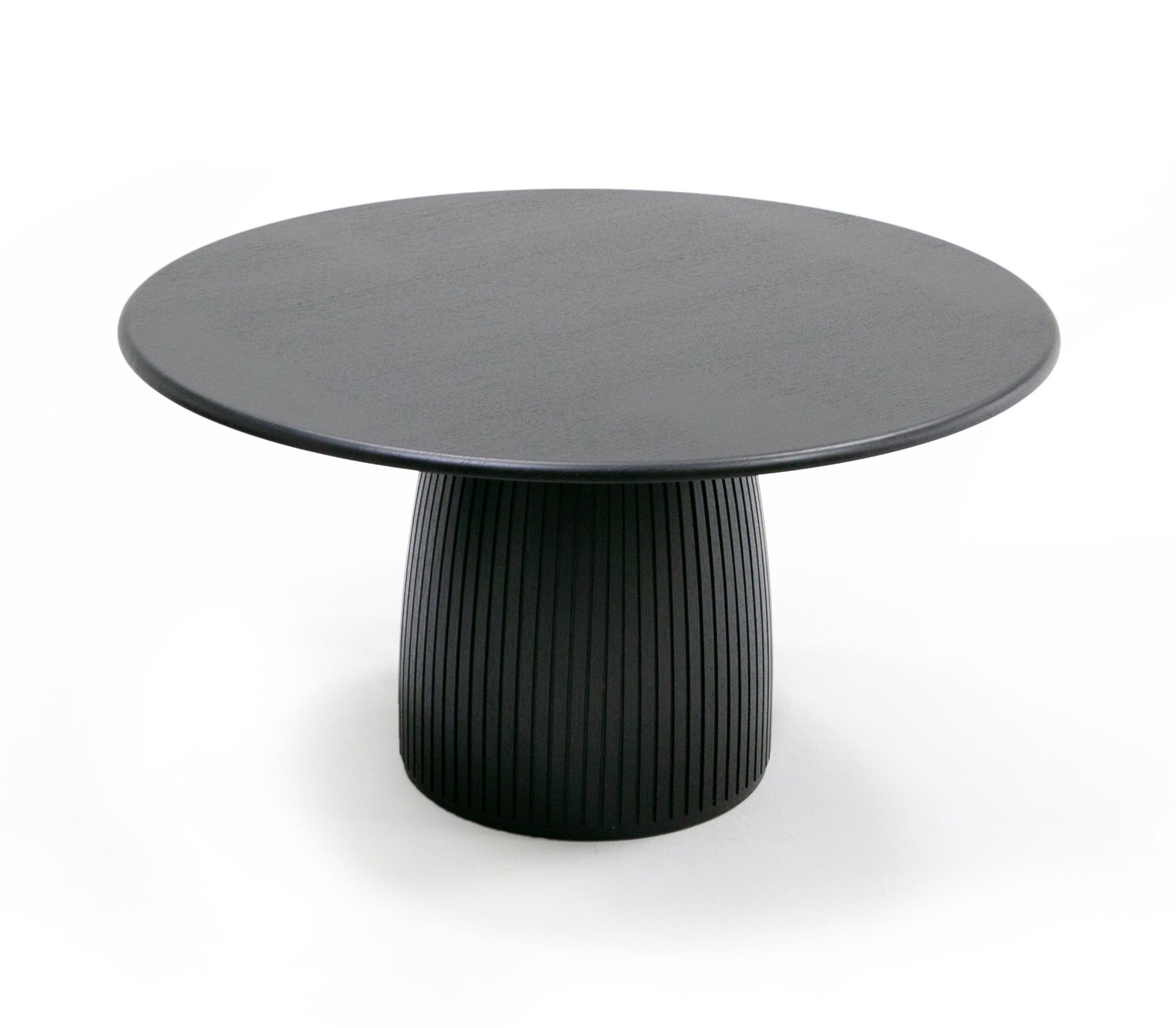 Modrest - Lander Modern Mid Century Black Oak Round Dining Table