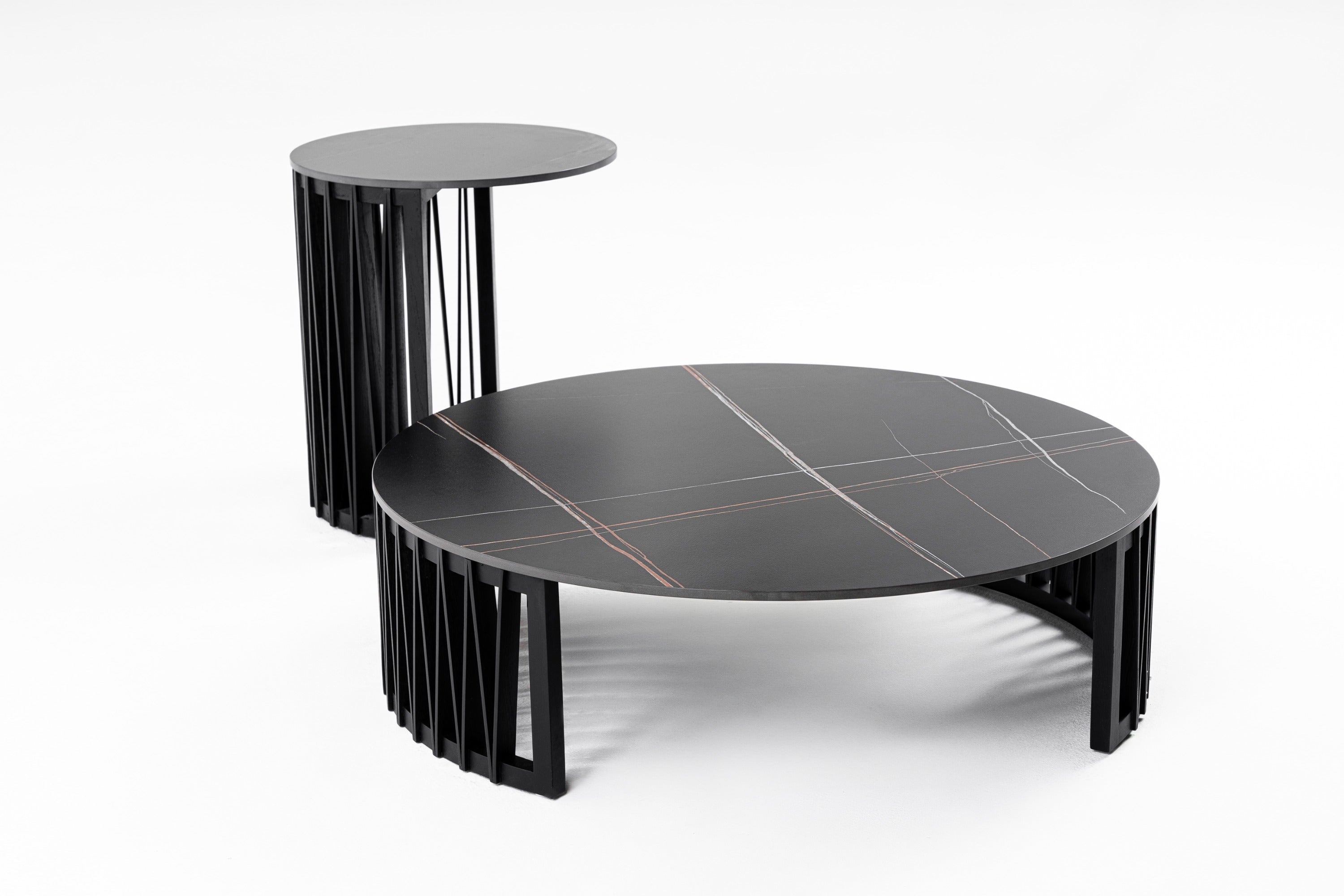 Modrest Larimer - Modern Round Coffee Table Set
