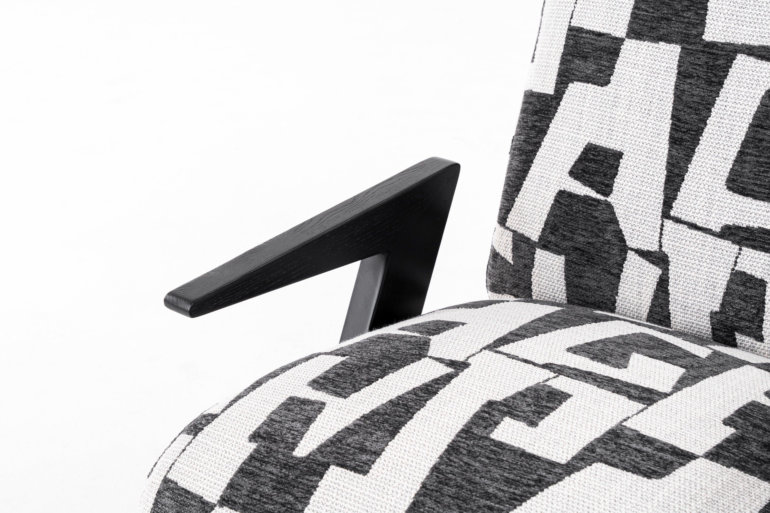 Modrest Leana - Modern Black & White Fabric Accent Chair